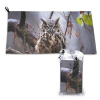 YoupO Quick Dry Towel Owl On A Branch Printed Absorbent Towel Bathroom Towels Light Weight Soft for 