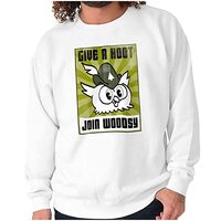 Brisco Brands Woodsy Owl Give a Hoot Forest Service Sweatshirt for Men or Women