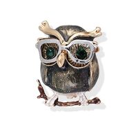 Kaichen Owl Brooch Vintage Tone Lady Portrait Brooch Pins for Women Victorian Jewelry Crystal Rhines