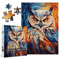 PICKFORU Owl Puzzles for Adults 1000 Pieces, Forest Bird Puzzle Animal Jigsaw Puzzle, Art Difficult 