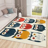 SherAvant Owl Rug for Kids Room - 2x3 Rug - Owl Rug - Cute Cartoon Bird Animal Area Rug - Kids Nurse