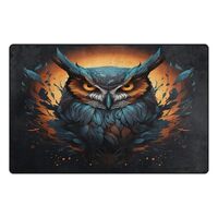 ALAZA Owl on Dark Background Floor Mat Rectangle Non-Slip Absorbent Floor Mat for Living Room Bedroo