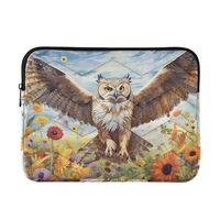 XYMZR Laptop Sleeve Bag 13-14 Inch, Sky Floral Owl Shockproof Protective Laptop Cover Briefcase, Not