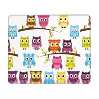 Owls on Tree Branches Print Vintage Rectangle Mousepad Fit Office Supplies Gaming Computer Desk Acce