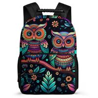 NTVOWPZO Travel Backpack for Women Men Carry On Backpack Colorful Owl Pictures Luggage Daypack 15.6 