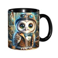 NOXOZNMOK Owl Coffee Mug for Women Men Ceramic Mug 11OZ Cup Suitable for Microwave Ovens Homes Offic