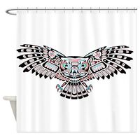 CafePress Mystic Owl in Native American Style Decorative Fabric Shower Curtain