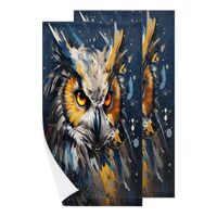 Obtravar Owl Print 2 Pack Microfiber Beach Towel Quick Dry Absorbent Bath Towels Lightweight Pool To