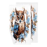 Obtravar Cute Owl Flower Pattern 2 Pack Microfiber Beach Towel Quick Dry Absorbent Bath Towels Light