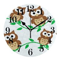 LYANHAN Charming Silent Wall Clock Non-Ticking Clock Easy-to-Read Design Perfect for Kids' Room