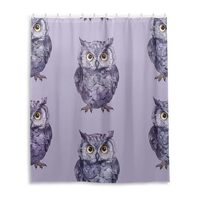 Coikll Shower Curtains Purple Owl Curtain，Waterproof Fabric Decor Shower Curtains for Bathroom Set