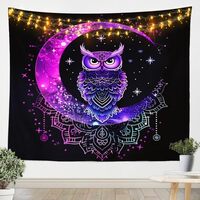 Castle Fairy Purple Owl Tapestry Boho Dreamcatcher Tapesrties Décor Living Room Bedroom Stars