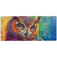 ALAZA Rainbow Owl Panting Large Gaming Mouse Pad Big Mousepad Mice Keyboard Mat with Non-Slip Rubber