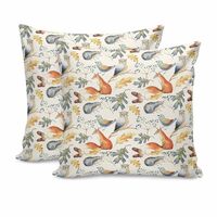 Fall Pillow Covers 16x16 Inch Set of 2 Autumn Animal Throw Pillow Cover Bird Owl Fox Pillowcase Than