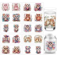 arricraft 10 Sheets Owl UV DTF Cup Wrap for 16OZ Glass, Flowers Books Birds Rub on Decals Animal The