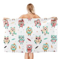 AFHYZY Owl Microfiber Beach Towels for Adults Sand Free Travel Towel Large Quick Dry Towel Lightweig