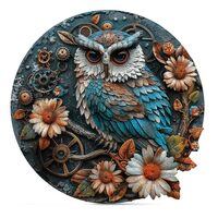 Wooden Owl Puzzle, 200 Pieces Unique Shaped Wood Puzzles, Hard Impossible Puzzles, Wooden Jigsaw Puz