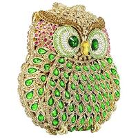 Women Evening-Bag Chain Rhinestone Wedding Ladies Clutch-Purse Luxury-Handbag Owl