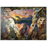 MyPuzzle Owls at Sunset - Premium 1000 Piece Jigsaw Puzzle for Adults