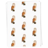 A1 'Perched Barn Owl' Gift Wrap/Wrapping Paper Sheet (GI00096775)