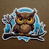 Owl Cute Animal Stickers for Kids 2in, Water Bottle Stickers, Waterproof Vinyl Stickers for, Laptop,