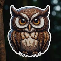 Owl Cute Animal Stickers for Kids 2in, Water Bottle Stickers, Waterproof Vinyl Stickers for, Laptop,