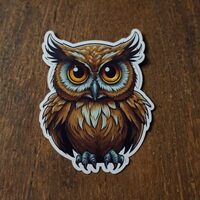Owl Cute Animal Stickers for Kids 2in, Water Bottle Stickers, Waterproof Vinyl Stickers for, Laptop,