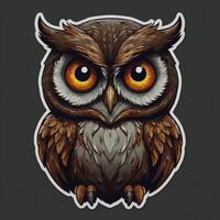 Owl Cute Animal Stickers for Kids 2in, Water Bottle Stickers, Waterproof Vinyl Stickers for, Laptop,