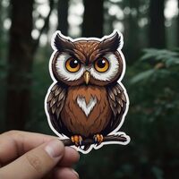 Owl Cute Animal Stickers for Kids 2in, Water Bottle Stickers, Waterproof Vinyl Stickers for, Laptop,