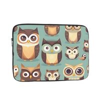 Animal Cartoon Owls Cute Print Laptop Case Stylish, Computer Bag Men and Women Business Travel and D