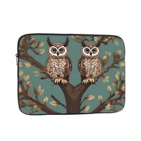Owl Tree Branches Print Laptop Case - Chic Water-Resistant Computer Cover Laptop Bag Work - No Pocke