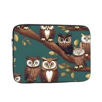 Many Owls On Tree Branches Print Laptop Case - Chic Water-Resistant Computer Cover Laptop Bag Work -