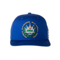 Artisan Owl El Salvador Embroidered Logo Baseball Cap - Adjustable Hook and Loop Closure (Blue)