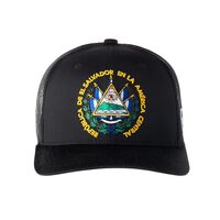 Artisan Owl El Salvador Embroidered Logo Baseball Cap - Adjustable Hook and Loop Closure (Black)