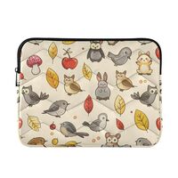 Owl Bird Leaf Laptop Sleeve Case for 13-14 Inch Notebook, Portable Computer Bag Briefcase Tablet Tra