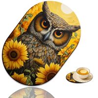 Fashion Mousepad and Coaster Combination, Gaming Mousepad, for Office Laptops, Wireless Mouse Non-Sl