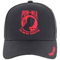 Artisan Owl POW MIA You are Not Forgotten Military Baseball Cap - Adjustable Plastic Closure (Black/