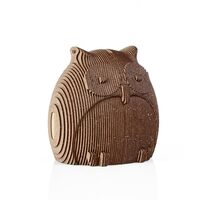EWA Eco-Wood-Art COINBANK: OWL Once Assembled, This 3D Interior Construction kit Becomes a Functiona