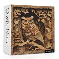 Owl Puzzles for Adults 1000 Pieces, Bird Impossible Challenging Forest Jigsaw Puzzles, Nature Jungle