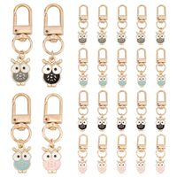 PH PandaHall 20pcs Owl Key Chains for Halloween 20 Styles Cute Mini Keychains Set Alloy Enamel Car K