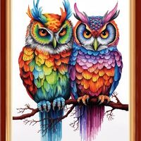 Foxhool Stamped Cross Stitch Kits,11CT Printed Cross Stitch Pattern Full Embroidery Kits for Beginne