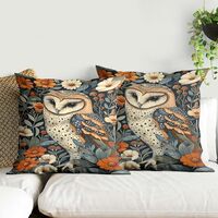 Sufeasdf William Morris Throw Pillow Covers 18x18 Inch, Forest Animal Throw Pillows Covers for Couch