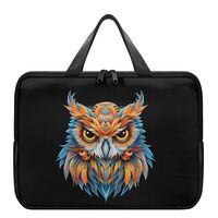 Wunvihay Cute Owl Pattern Laptop Case,Netbook Bag with Handle,Laptop Bag 14",Computer Bag for W