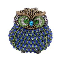 DAFFGUI Women Owl Shaped Shoulder Bag Unique Rhinestones handbag Novelty Evening bag for Formal Dinn