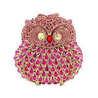 DAFFGUI Women Owl Shaped Shoulder Bag Unique Rhinestones handbag Novelty Evening bag for Formal Dinn