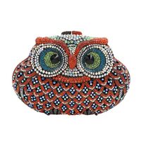 DAFFGUI Women Owl Shaped Shoulder Bag Unique Rhinestones handbag Novelty Evening bag for Formal Dinn