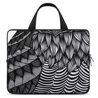 Computer Sleeve 12 Inch Black Striped Owl Laptop Case Protective Carrying Bag Laptop Sleeve Case