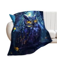 Fantasy Owl Blanket Owl Throw Blanket Owl Gifts and Decor Animal Blanket for Girls Boys Women Men Ki