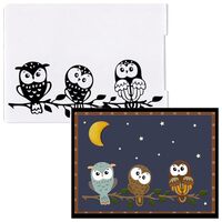 Threetols 3-D Textured Impressions Embossing Folder, Owl Background Embossing Folder for Card Making