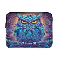 Blueangle Neon Owl Laptop Sleeve Case, 14 Inch, Waterproof Notebook Computer Pocket Case/Tablet Brie